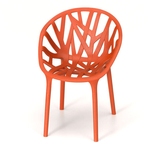 Miniatura židle Vegetal Chair 13,5 cm, cihlová, sada 3 ks