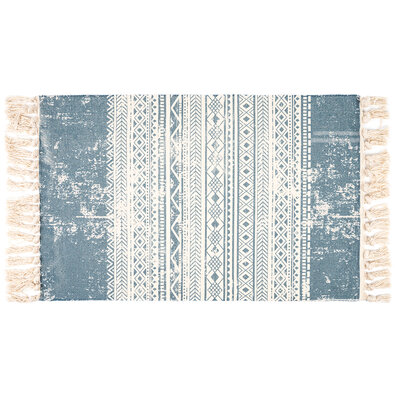 Teppichläufer Streifen grau, 60 x 90 cm