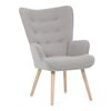 Fotel uszany Bouclé GREY2, szary