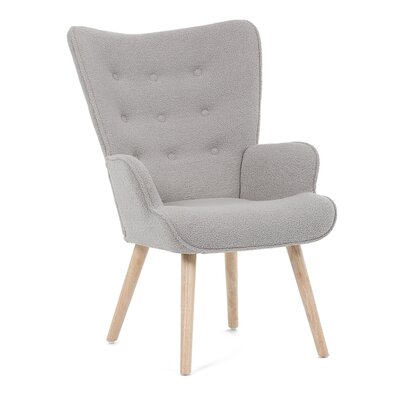 Křeslo ušák Bouclé GREY2, šedá