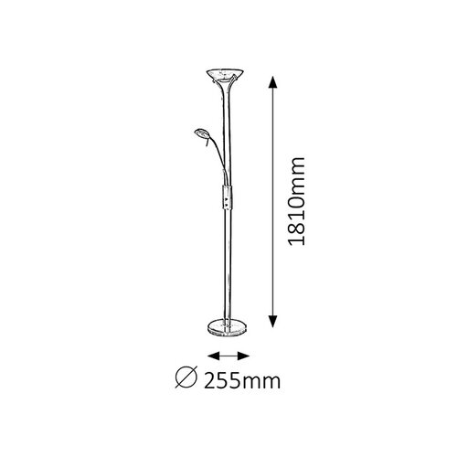 Stojacia lampa Rabalux Beta 4075 matný chróm