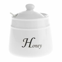 Ceramiczny pojemnik na miód Honey z łyżeczką, 530 ml
