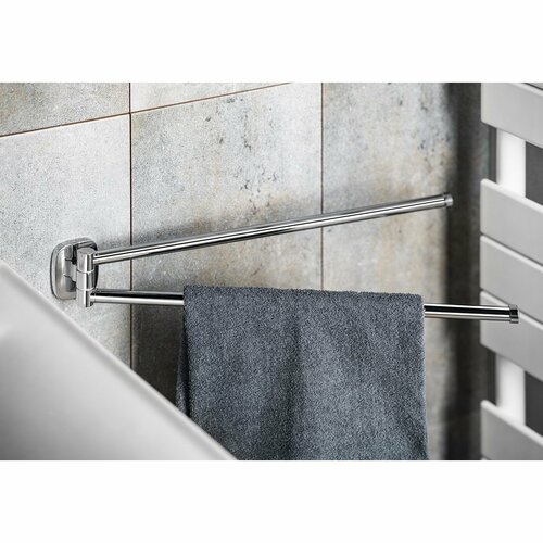 AQUALINE RB121 Rumba vrtljiv nosilec za brisačedvojni, 45 cm, srebrni