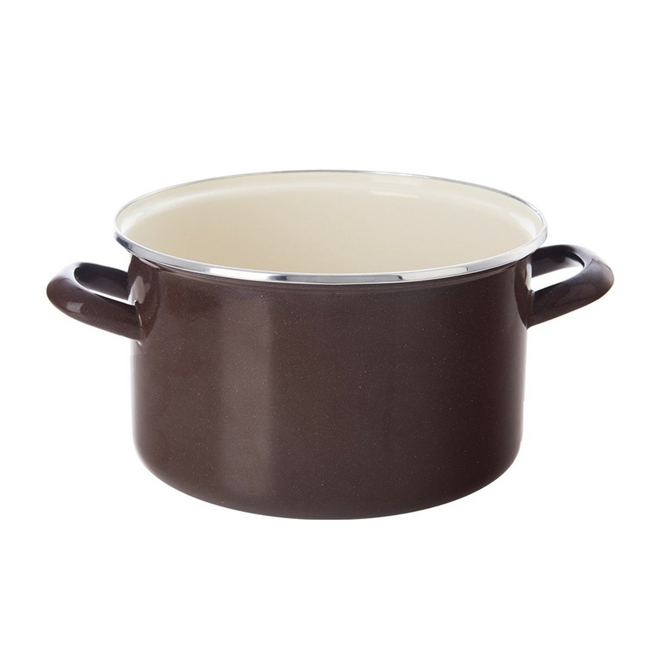 Orion Emaliowany garnek z rantem Brown, 3 l, 3 l