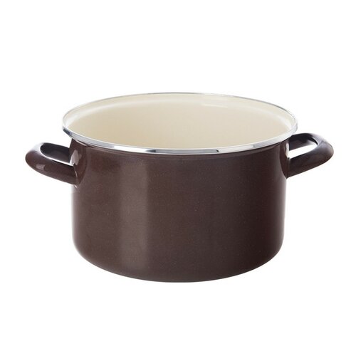 Orion Emaille-Topf mit Rand Brown, 3 l