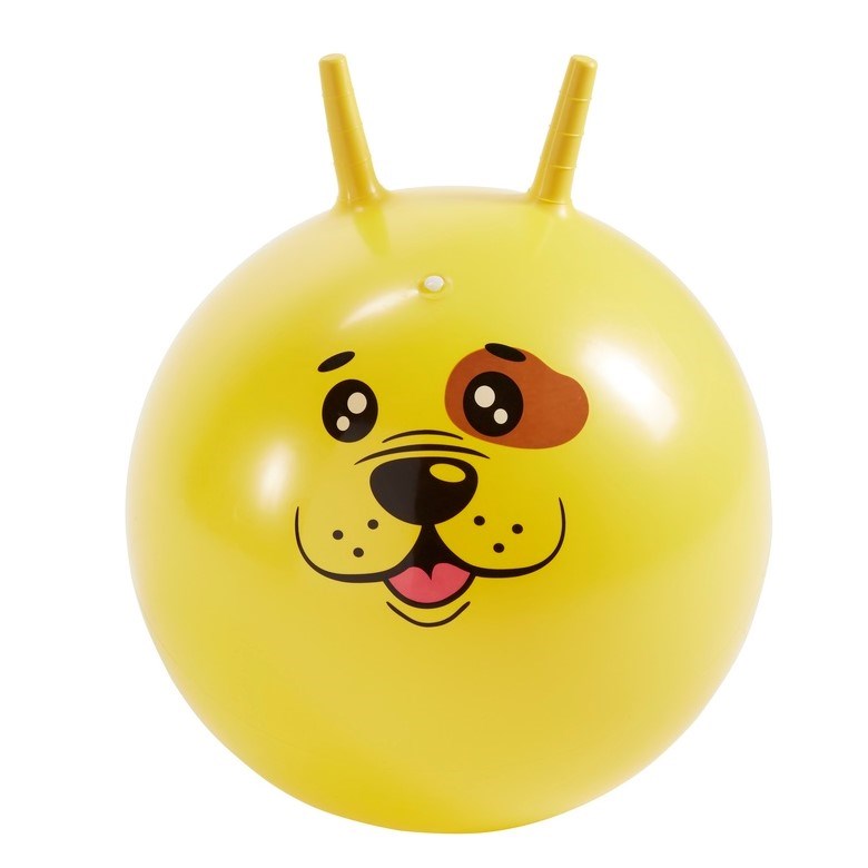 Skákacia lopta Psík žltá, 45 cm