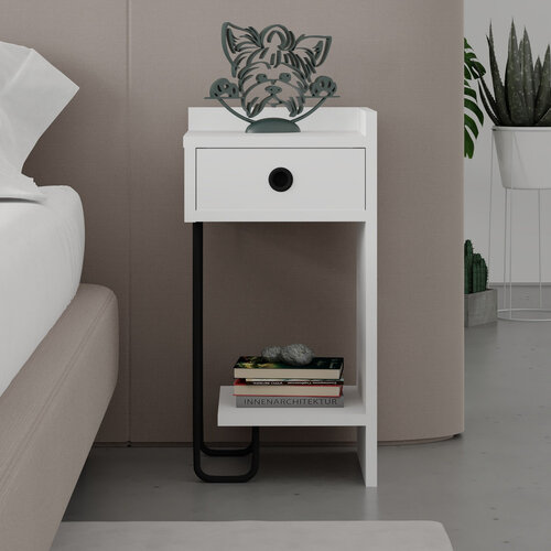 Stolik nocny Sirius Right White