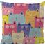 Butter Kings Dekoračný vankúšik Cat in colours, 50 x 50 cm