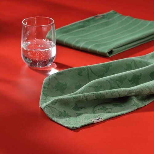 Kela krpa Cora, 100 % bombaž, zelena, vzorec, 70 x50 cm