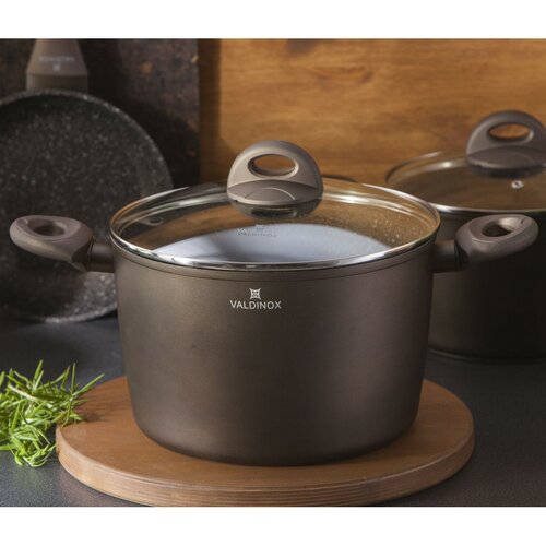 Valdinox Aurum Cratiță cu suprafață antiaderentă cu capac, 24 cm