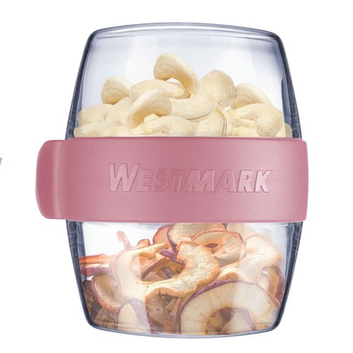 Westmark Dvodelna posoda za malico MINI, 400 ml,roza