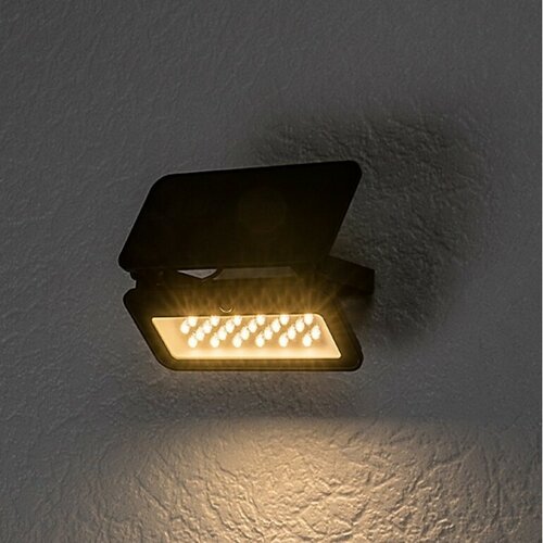 Rabalux 77160 venkovní nástěnné solární funkční LED svítidlo Tarcal, 8W, IP65