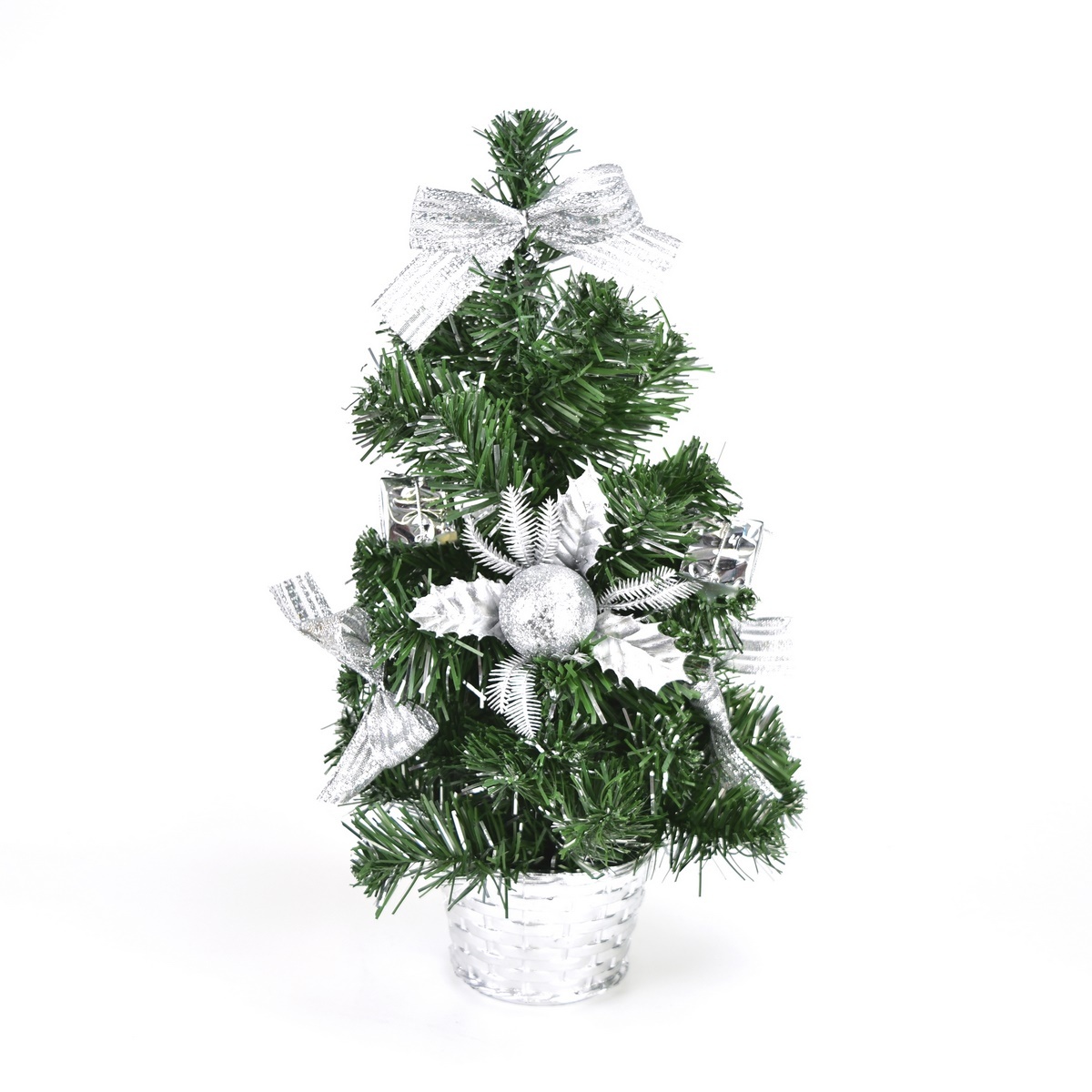 Fotografie Vánoční stromek Vestire stříbrná, 35 cm