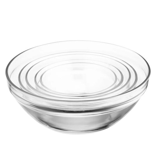 Altom Set of glass bowls with lids, green, 5 pcs