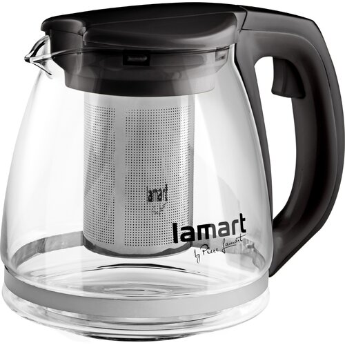 Lamart LT7025 Teekanne Verre 1,1 l, schwarz