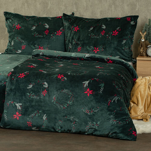 4Home Pościel mikroflanela Poinsettia, 140 x 220 cm, 70 x 90 cm