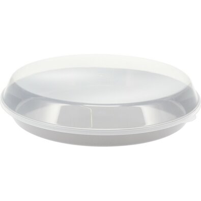 Plastikowa miska EH Serving z pokrywką 35,5 x 8,5cm, szara