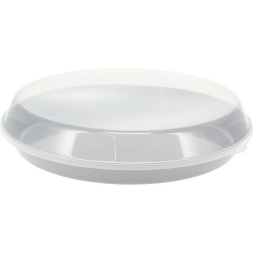 EH Servierschale aus Kunststoff mit Deckel 35,5 x 8,5 cm, Grau