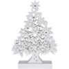 Vianočný drevený stromček Lamezia biela, 10 LED