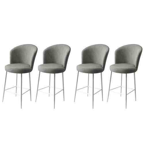 Set de scaune de bar Alte Grey and White, 4 buc.
