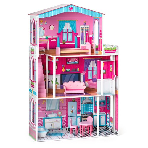 Woody Buntes Haus Mirabella mit Aufzug, 74,5 x 30 x 116 cm