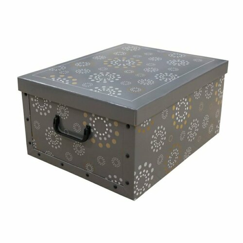 Compactor Skládací úložná krabice Compactor Ring - karton box 50 x 40 x 25 cm, šedá