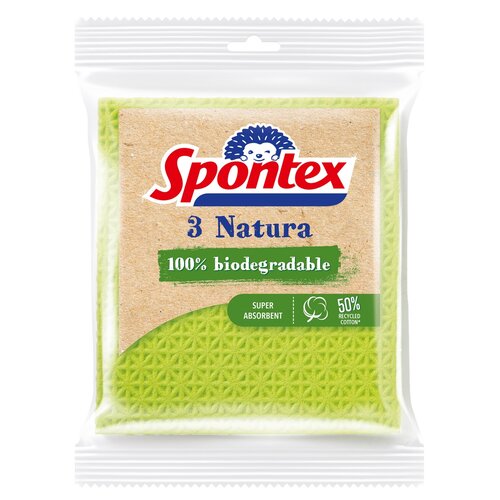 Lavetă burete Spontex Natura, 3 buc