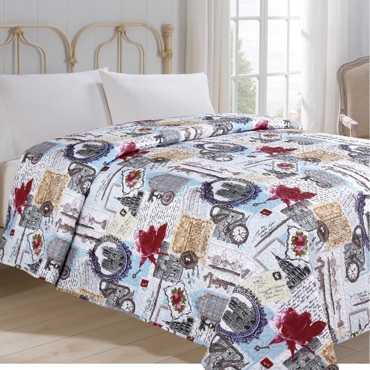 Jahu Prehoz na posteľ Hodiny, 140 x 220 cm