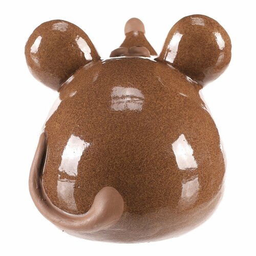 Dekoracja ceramiczna Mysz, 17 x 14 x 14 cm,brązowa