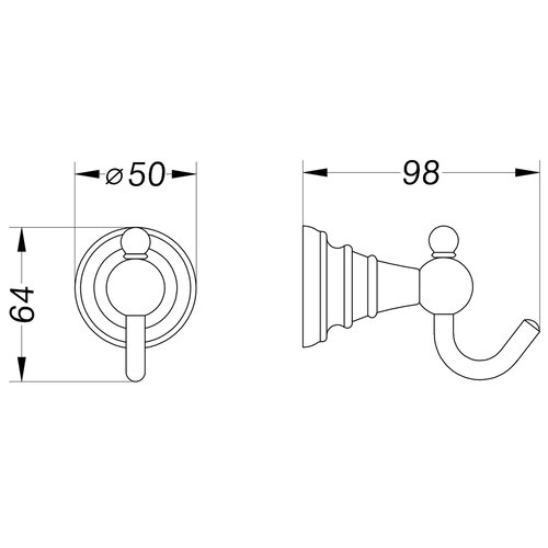 SAPHO 1318-01 Diamantna kljuka, bronasta