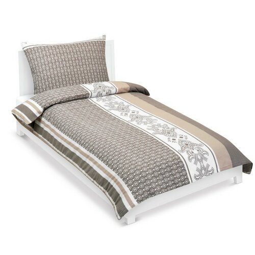 Bellatex Baumwollbettwäsche Ornament Kaffee, 140 x 200 cm, 70 x 90 cm