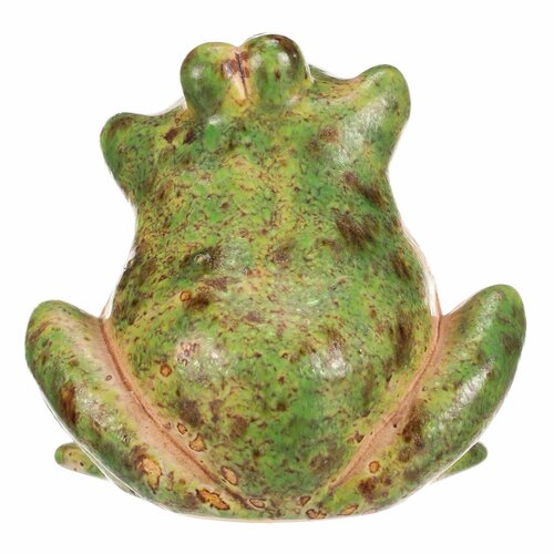 Ceramiczna dekoracja ogrodowa Żaba, 13 x 10 x 12cm