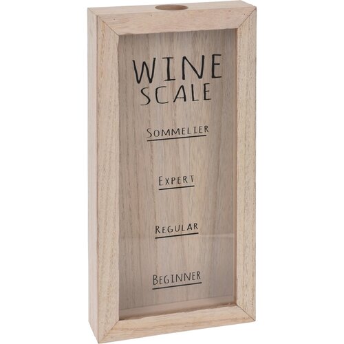 Drewniana dekoracja Wine Scale, 30 x 15 cm