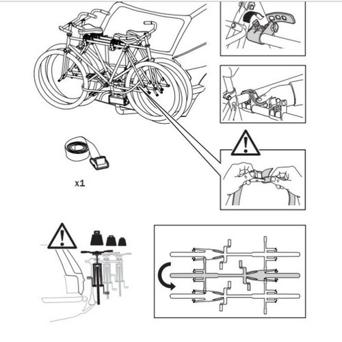 Sixtol Bagażnik uchwyt rowerowy na hak samochodowy BIKE 3 BULL, 3 rowery