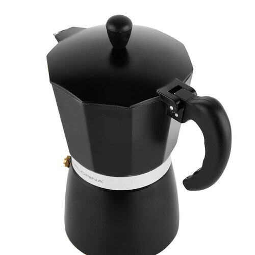 Florina Moka kava aparat Macchiato 6 skodelic,črna