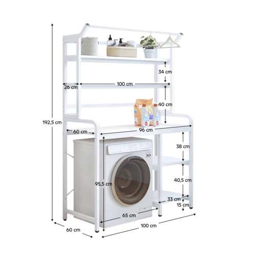 JABIR mosógép feletti polc, fehér