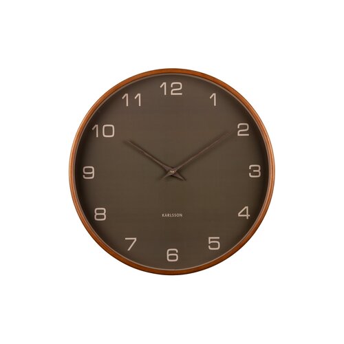 Karlsson 5993MG ceas de perete design, maro,diametru 40 cm