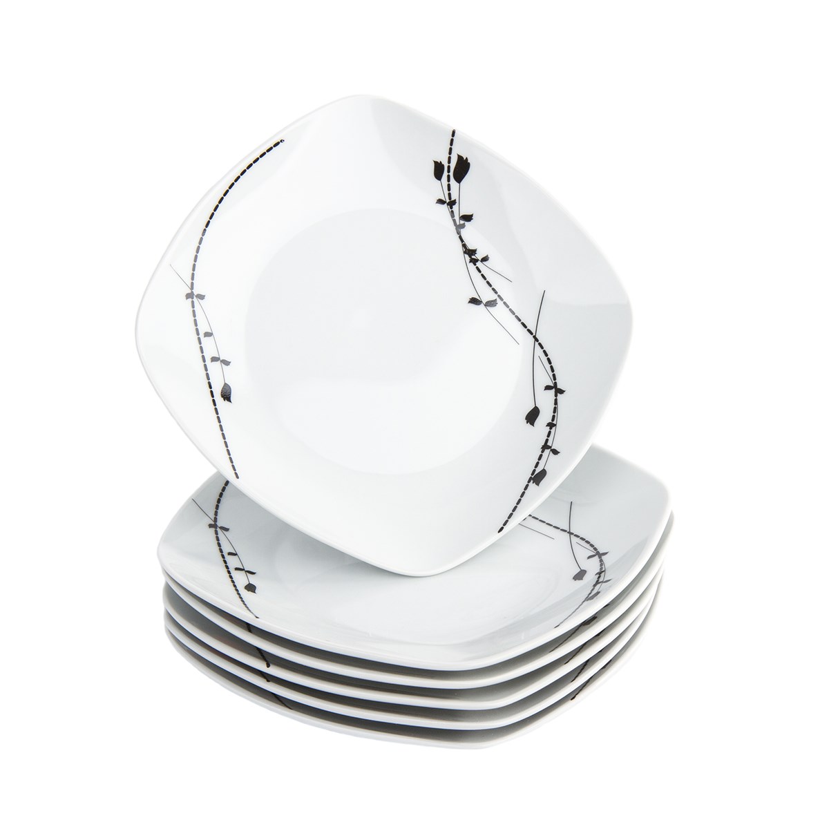 Domestic 6-dielna sada dezertných tanierov Londra, 19 cm