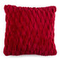 Poszewka na poduszkę włochata pikowana czerwony, 45 x 45 cm