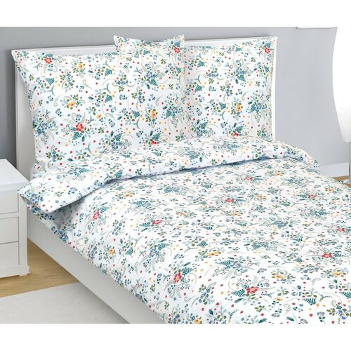 Bellatex Lenjerie de pat din bumbac Floarea-albast, 140 x 200 cm, 70 x 90 cm