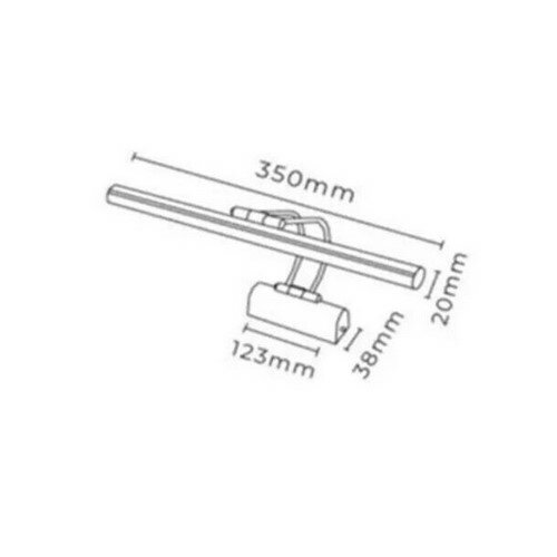Aplică de perete Flüt 35 cm Ledli Eskitme, auriu