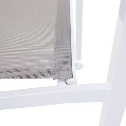 Krzesło ogrodowe z możliwością układania w stos,stal biały/jasnoszary, DORIO