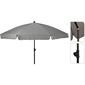 Parasol plażowy z pochyleniem o średnicy 185 cm,szary