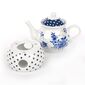 INDIGO ROSE czajnik porcelanowy z podgrzewaczem