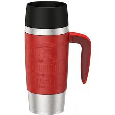 Termohrnček cestovný s uchom 0,36 l červený TRAVEL MUG Handle Emsa