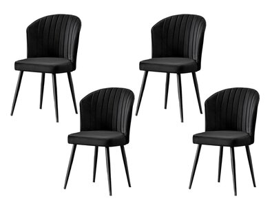 Esszimmerstuhl-Set Rubi Black, 4 Stück