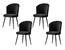 Esszimmerstuhl-Set Rubi Black, 4 Stück
