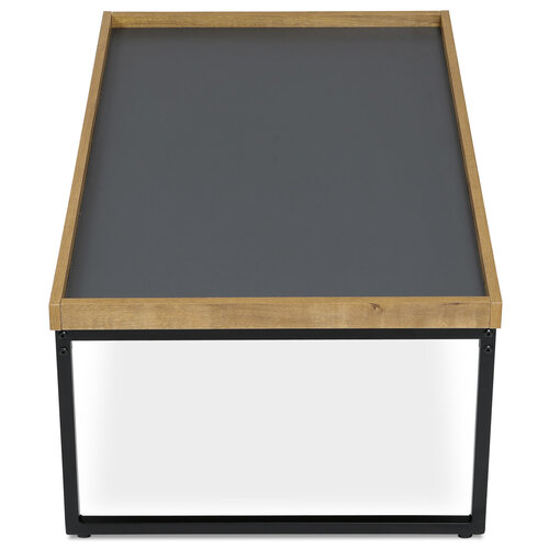 Couchtisch mit dekorativer Kante, 100 x 60 x 39 cm