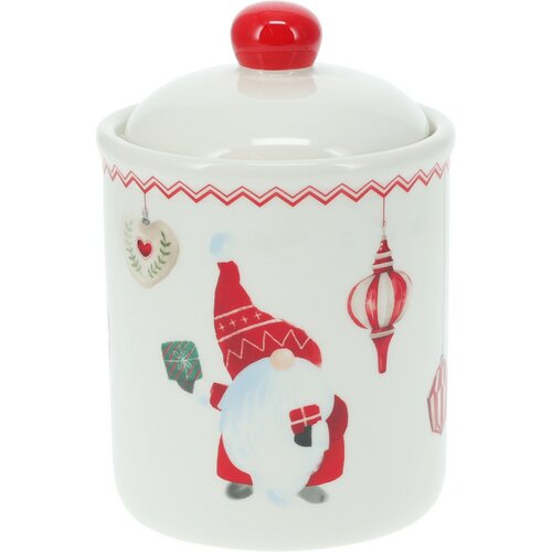 Doză din ceramică Spiriduș de Crăciun