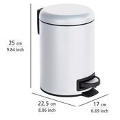 Wenko Leman pedálos szemetes 3 l, fehér